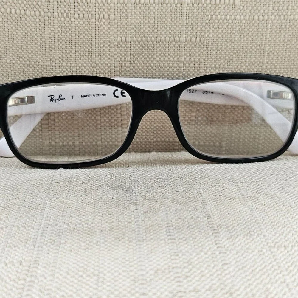 Ray-Ban Youth Eyeglasses Frame Black/White Glasses RB1527 45[]15 125